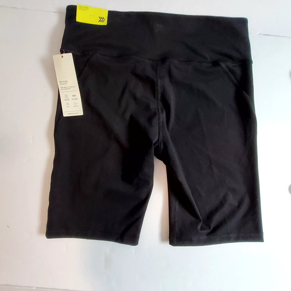 All In Motion High-Rise Black Bike Shorts  Size XL Polyester/Spandex